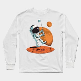 Astronaut playing golf in space Long Sleeve T-Shirt